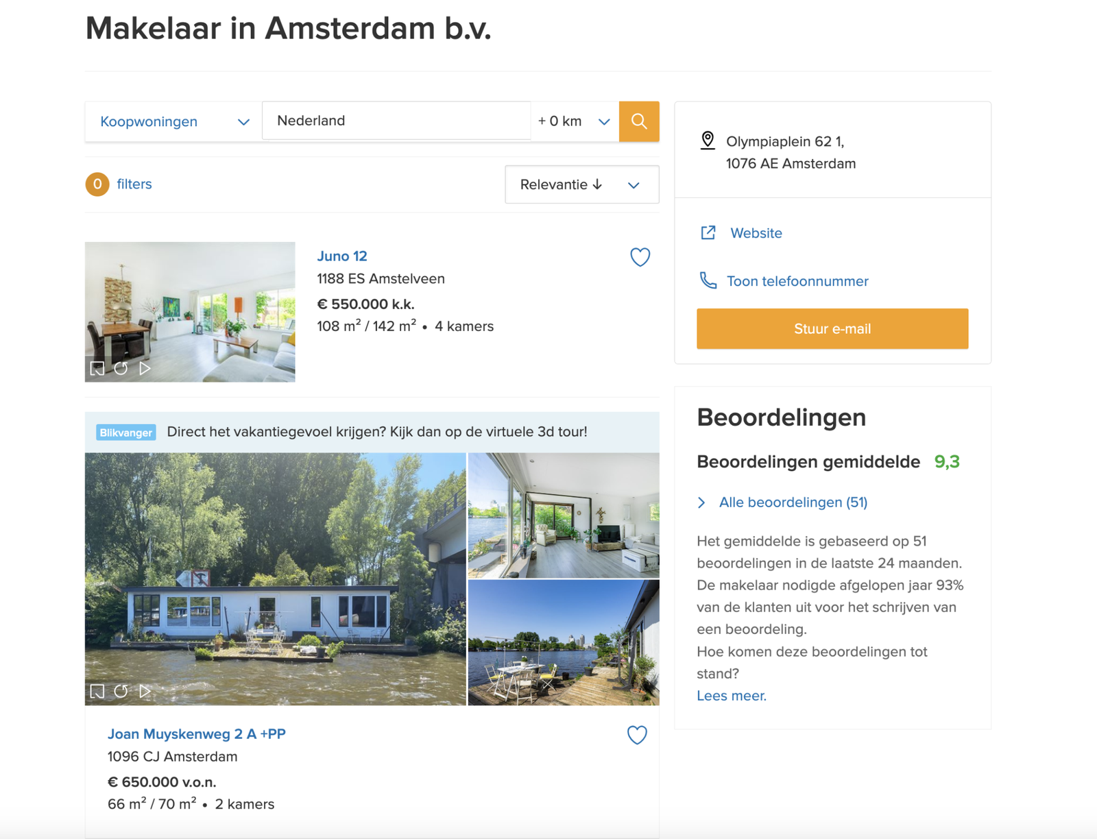Makelaar in Amsterdam funda